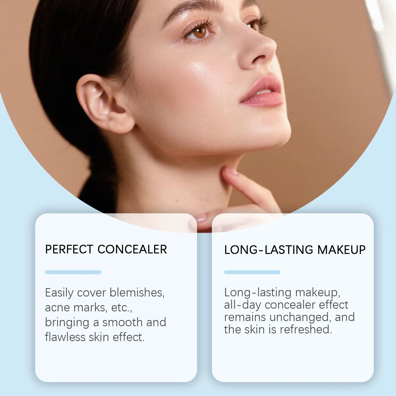 Matte concealer air cushion compact with puff in 15g size, three shade options