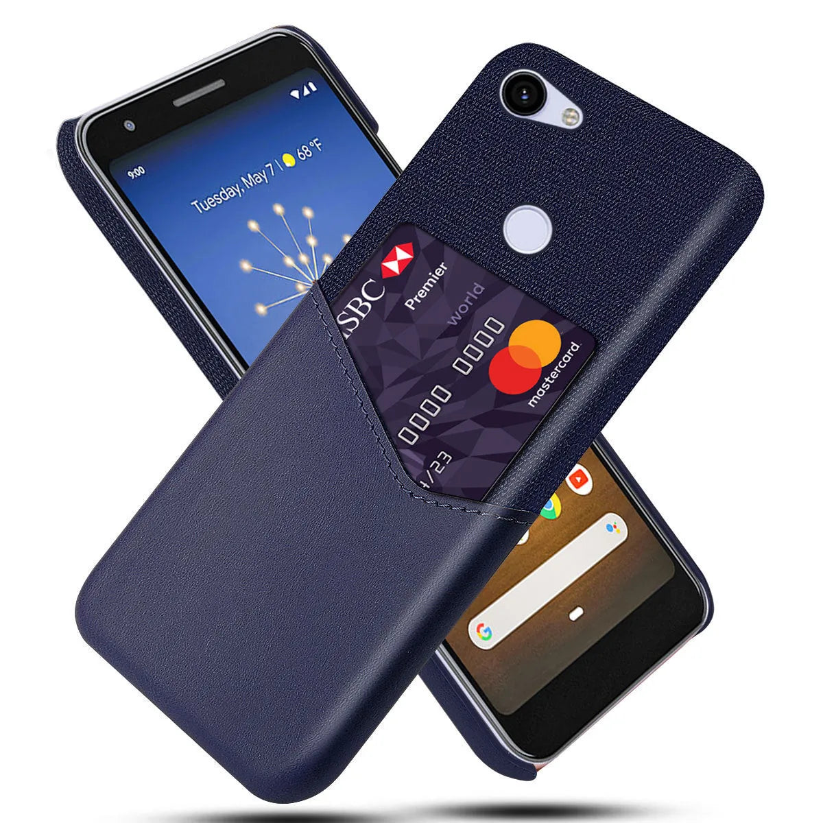Genuine leather Google Pixel phone case in solid colour with waterproof and drop-resistant protection