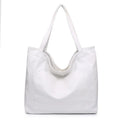 Large capacity oil wax tote bag for women, PU retro shoulder bag in brown, dimension 40x13x32cm