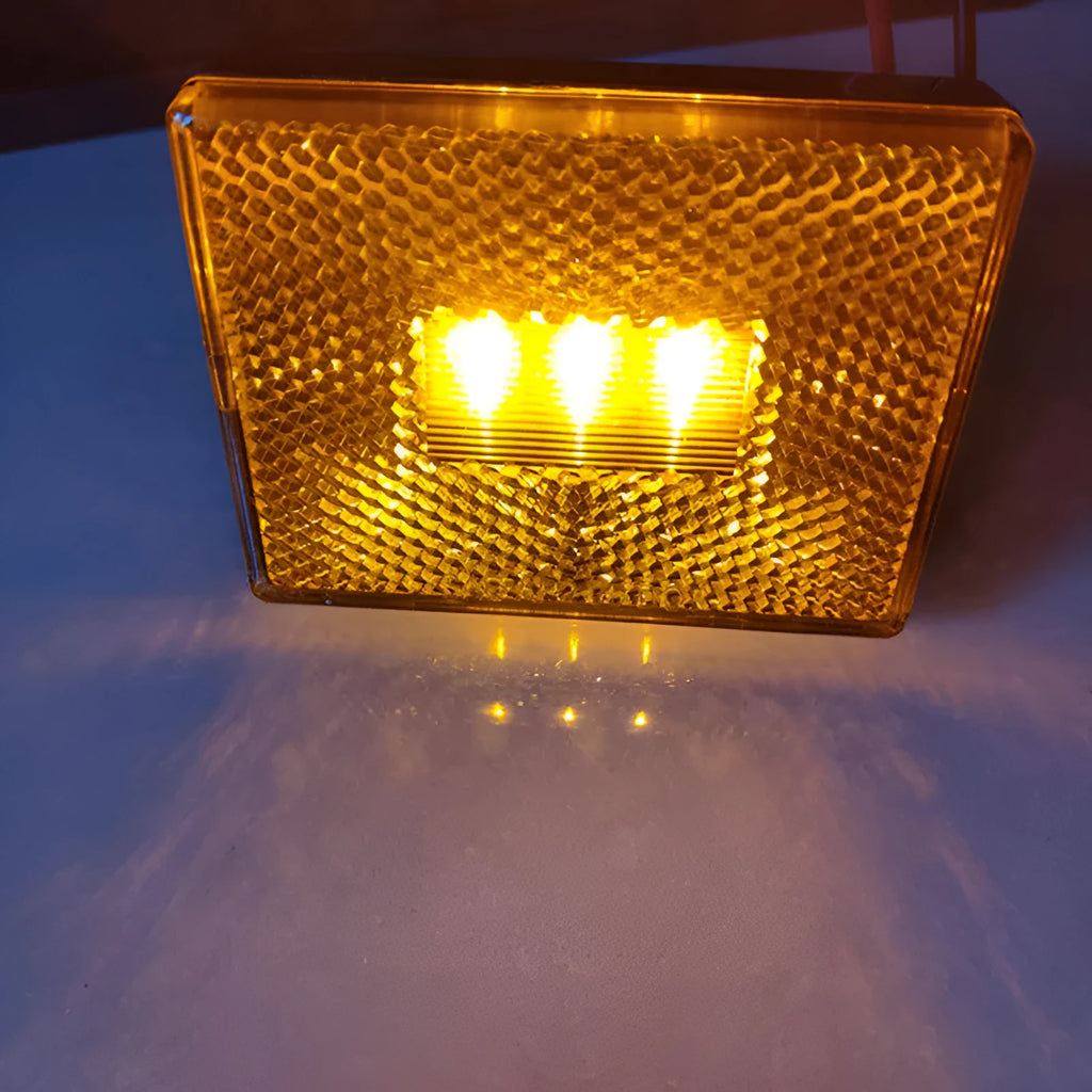 LED trailer side light with transparent PC cover and 19cm cable for vehicle width indication