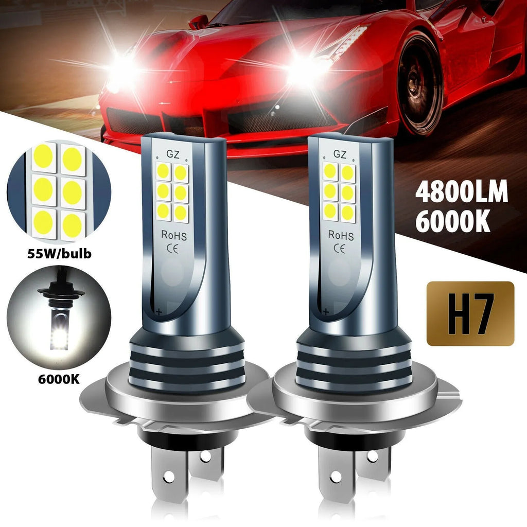 Universal automotive LED fog light bulb with aluminium housing for H7 9005 H11 compatibility