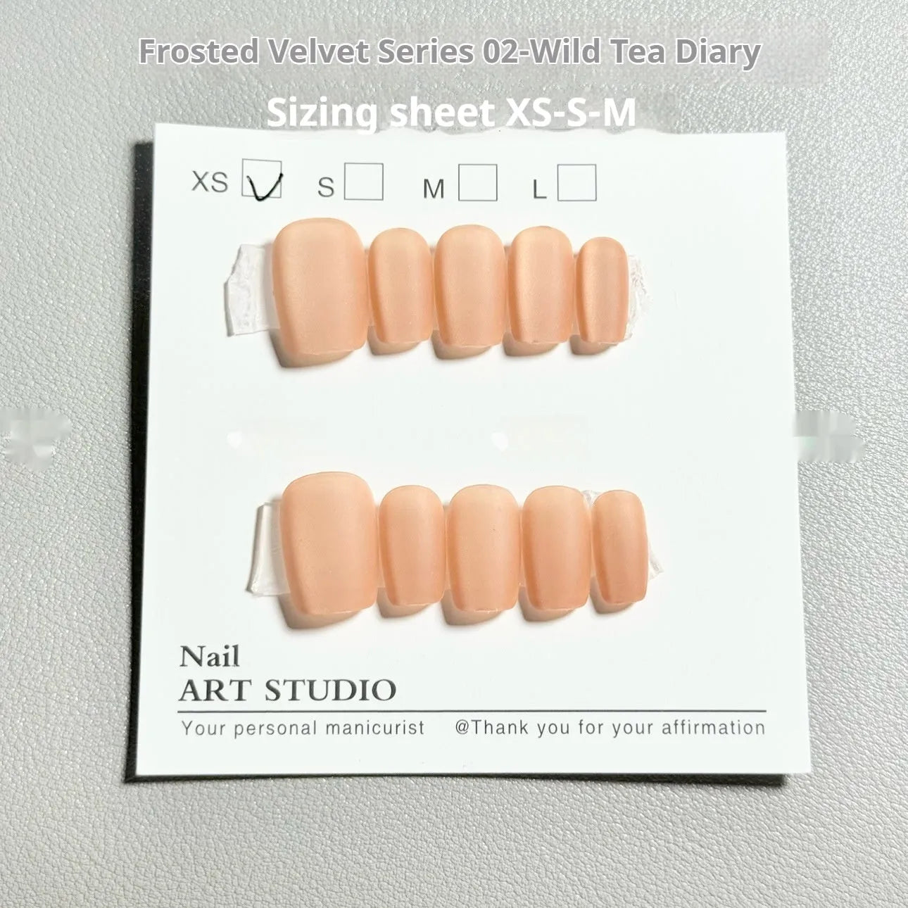 Frost velvet cat's eye nail art set showing Aurora finishes on short ladder nail specifications