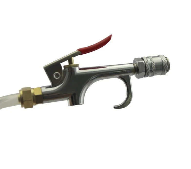 Pneumatic transmission oil changer with tank oil filler component for workshop use