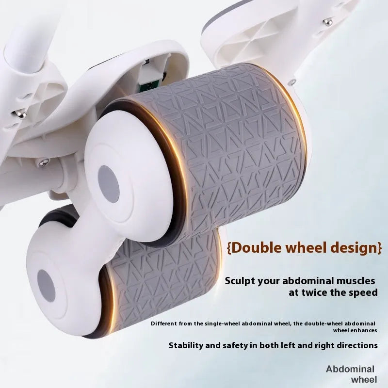 Multifunctional four elbow support abdominal wheel AB Rocket with steel frame and TPR wheel in black colour