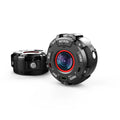 Black sports digital camera with waterproof design measuring 290mm long
