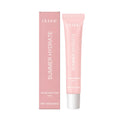 Pink tinted lip balm stick with shea butter and vitamin E for lip hydration