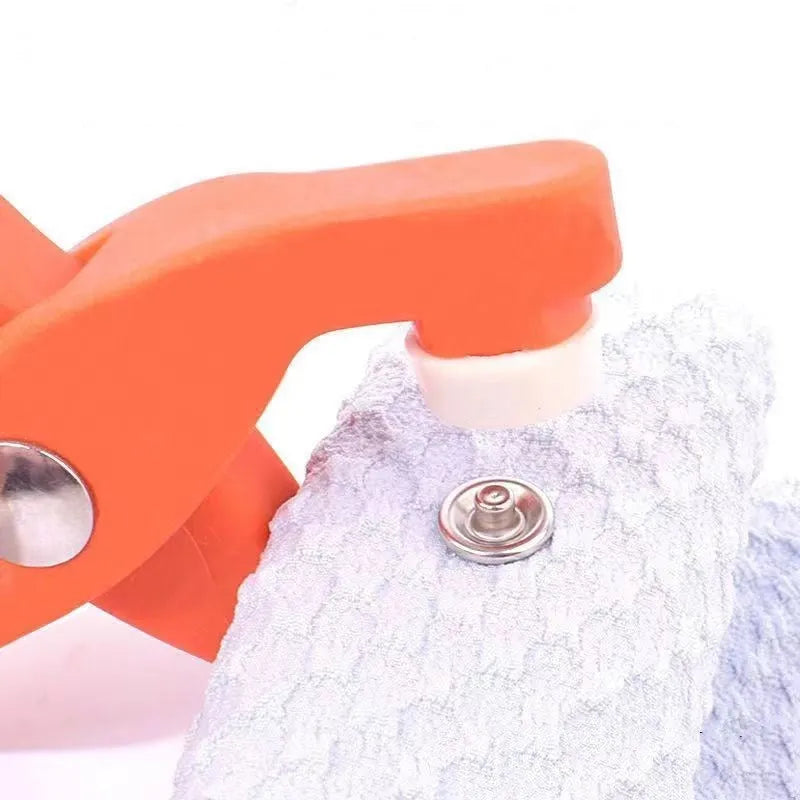 Stainless steel five claw no-sew buttons and pliers tool for clothing repair