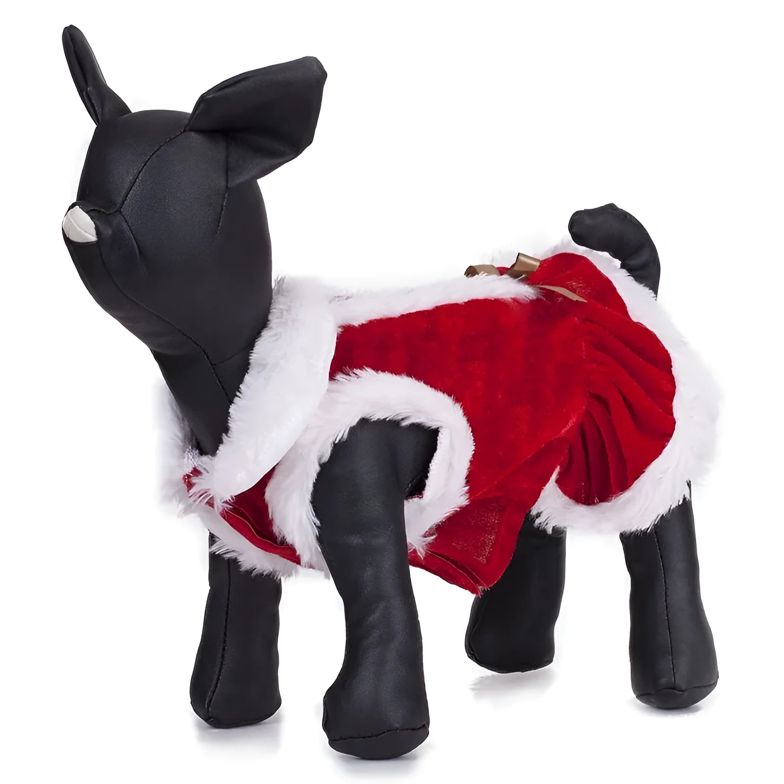 Red polyester transformation pet clothes for teddy and bichon in European and American style