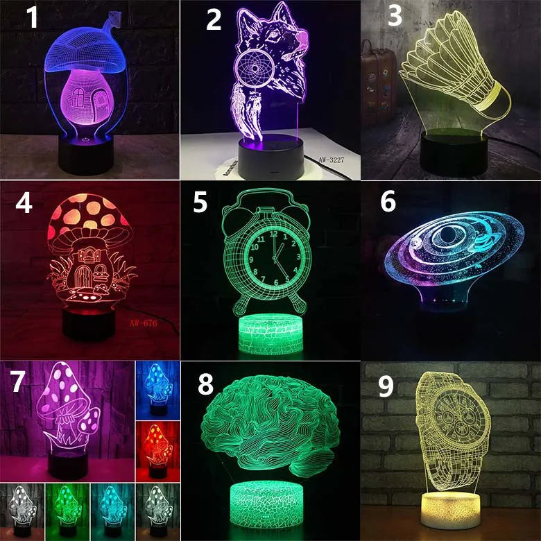 Modern black and colourful LED desk lamp with touch controls and remote on study desk
