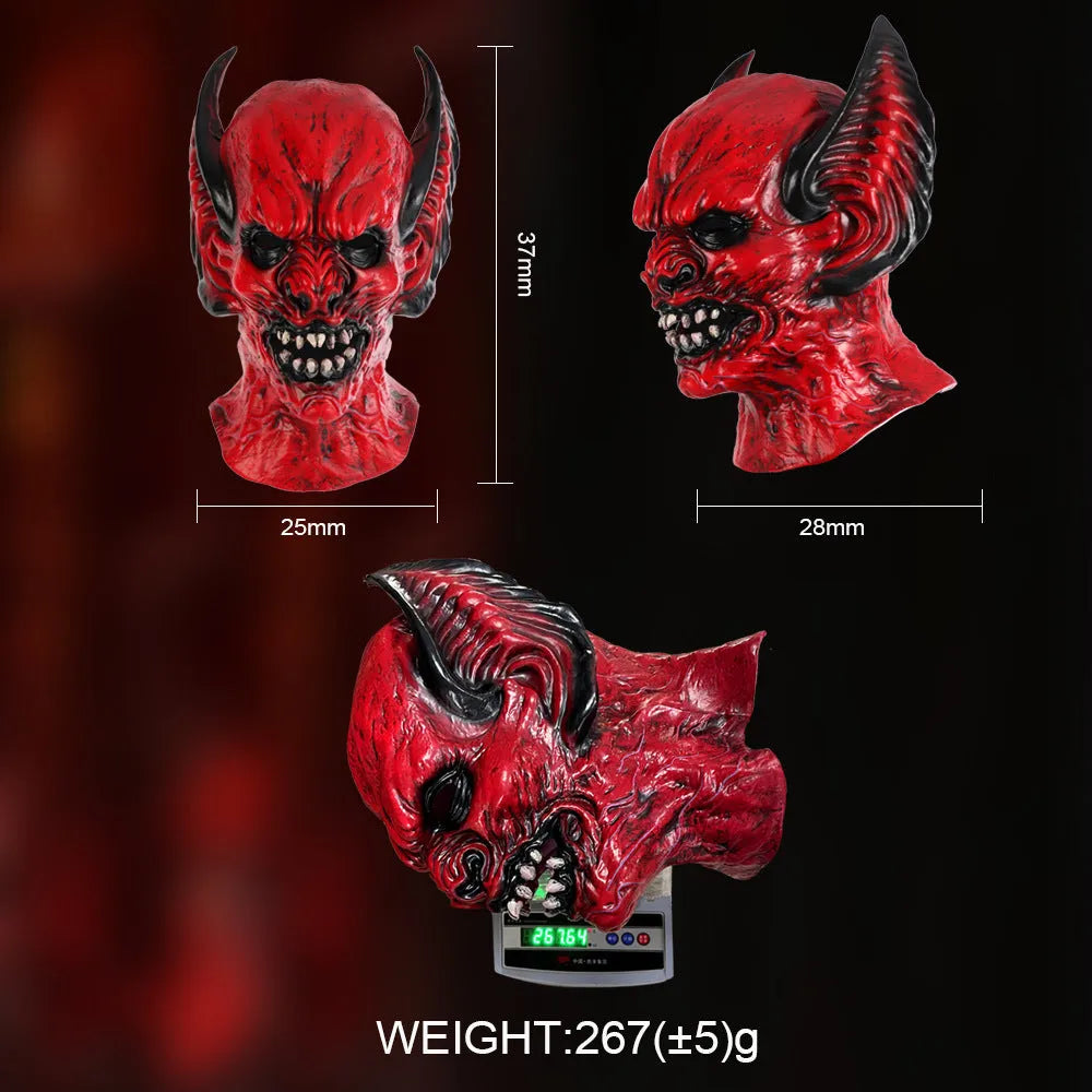 Red bat horror mask head cover made from RP foam for costume parties