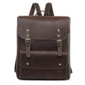 Korean style retro backpack in soft PU material showing ventilation features