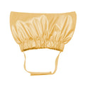 Pet shower cap for cats and dogs in gold colour with adjustable ear protection design