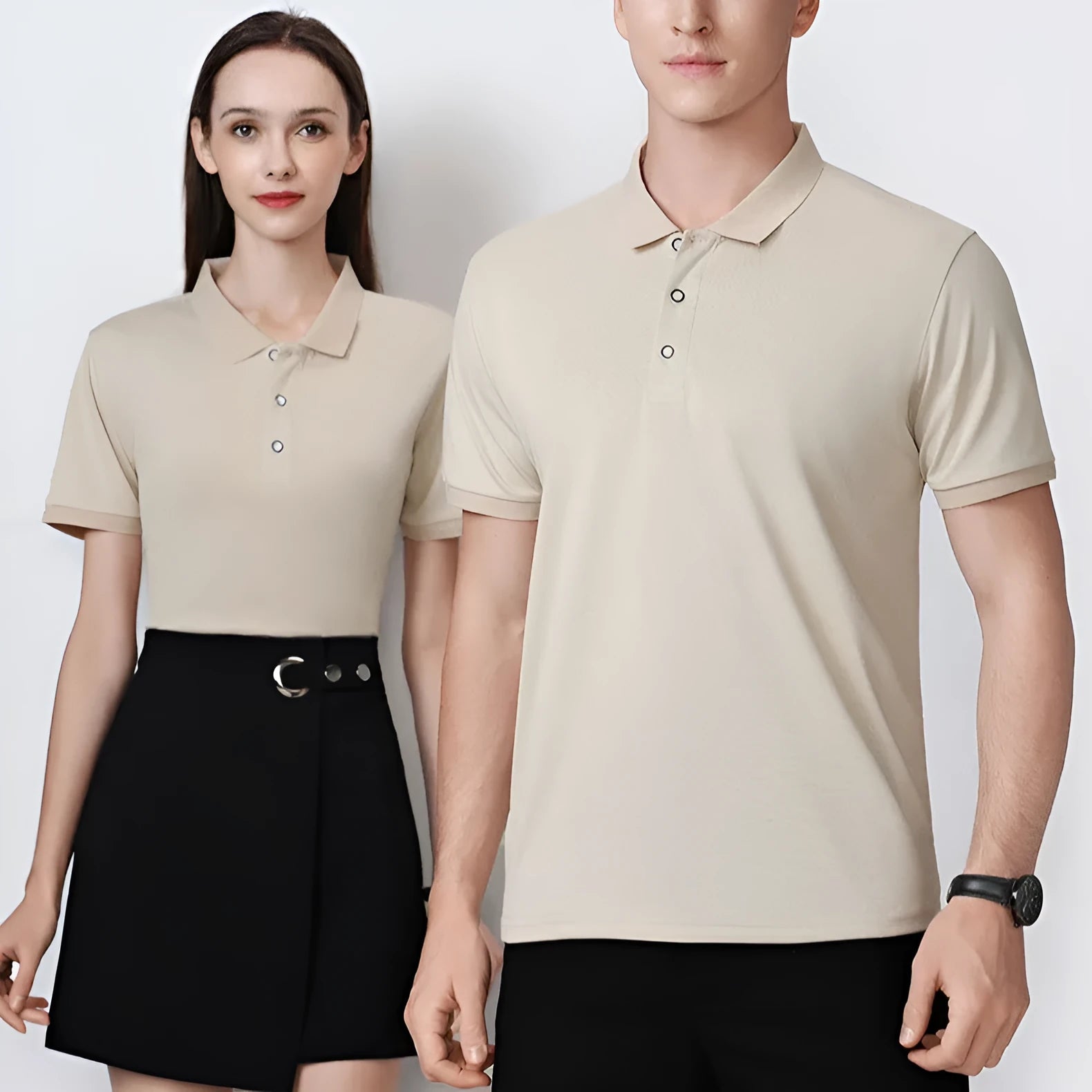 Ice silk polo shirt with advertising logo pattern, short sleeves, available in multiple colours