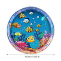 100cm square water sensory playmat for cats with ocean fish design and floating toys inside