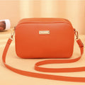 Women's PU shoulder bag with three-dimensional pocket in horizontal square shape