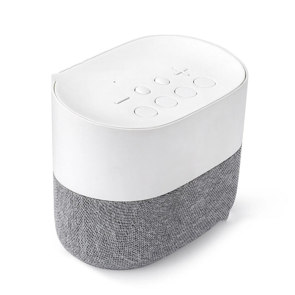 White noise speaker with 26 sounds, night light, and fabric finish, 142x86x126mm