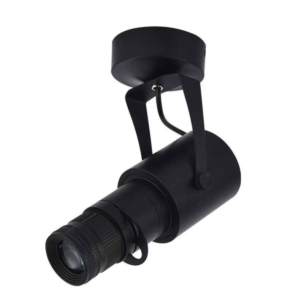 Black surface-mounted 20W LED spotlight with aluminium shell for restaurant lighting