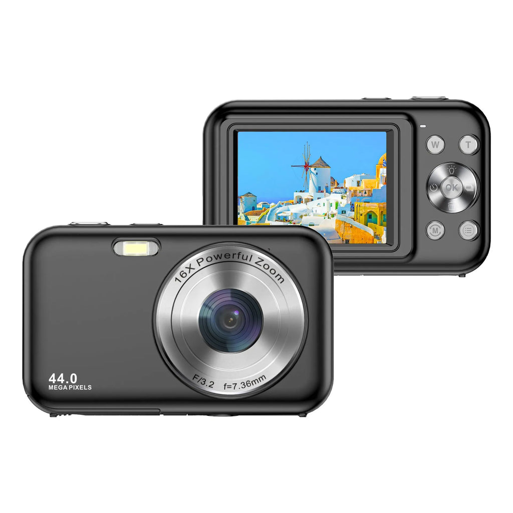 Digital children's camera in black, green, pink or purple with a 2.4-inch screen