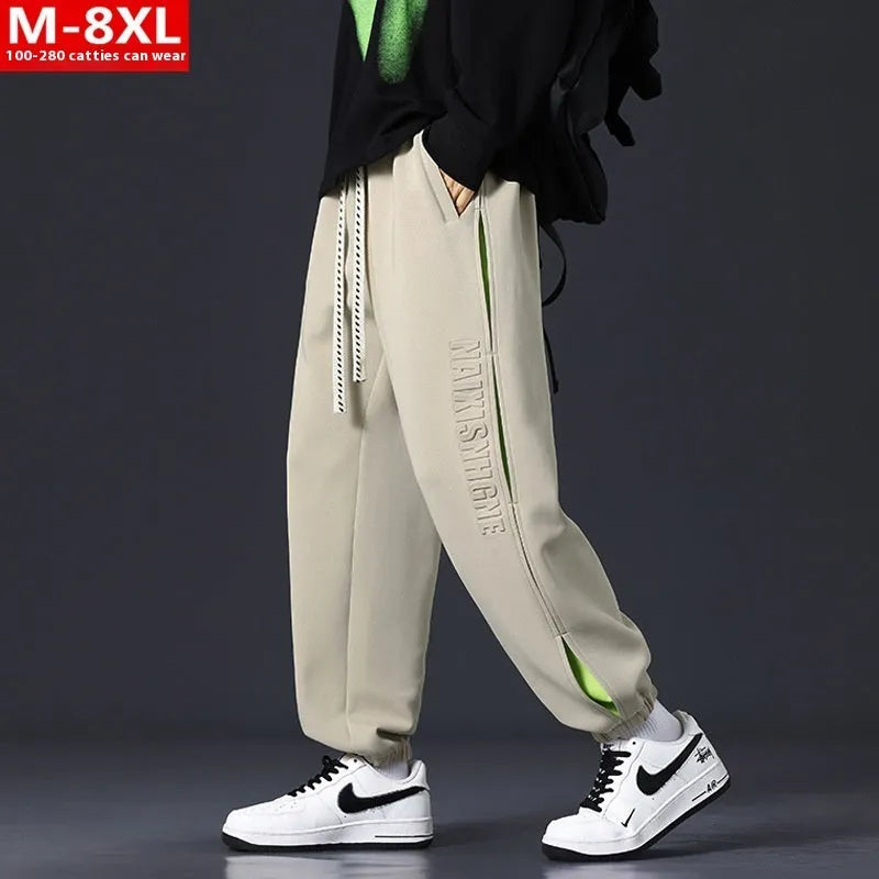 Men's cotton casual pants with ankle banded cuffs in loose fit design available in multiple colours