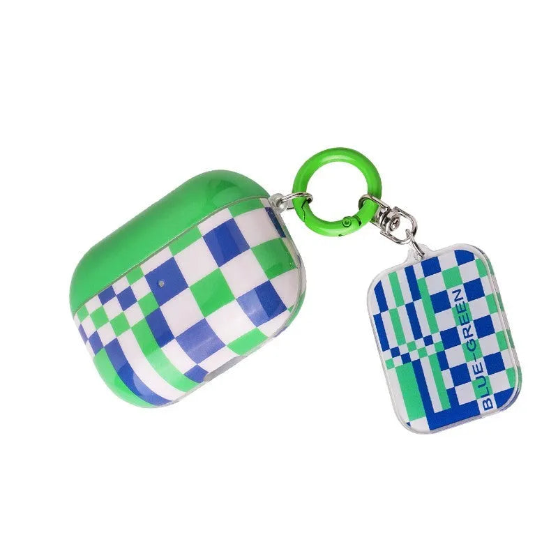 Green grid TPU soft cover for Apple AirPods Pro charging case