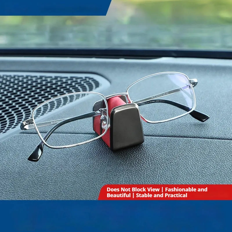 Car dashboard glasses clip nose pad in zinc alloy leather construction