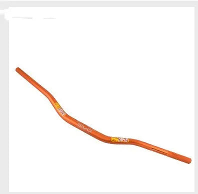 Orange aluminium motorcycle handlebar showing 28mm diameter and 80cm width.