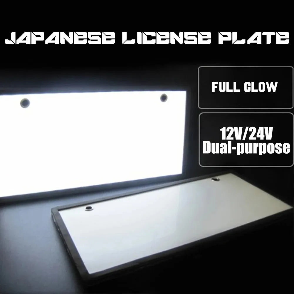 Two LED license plate lights for trucks with plastic housing and 15 LEDs per light bar