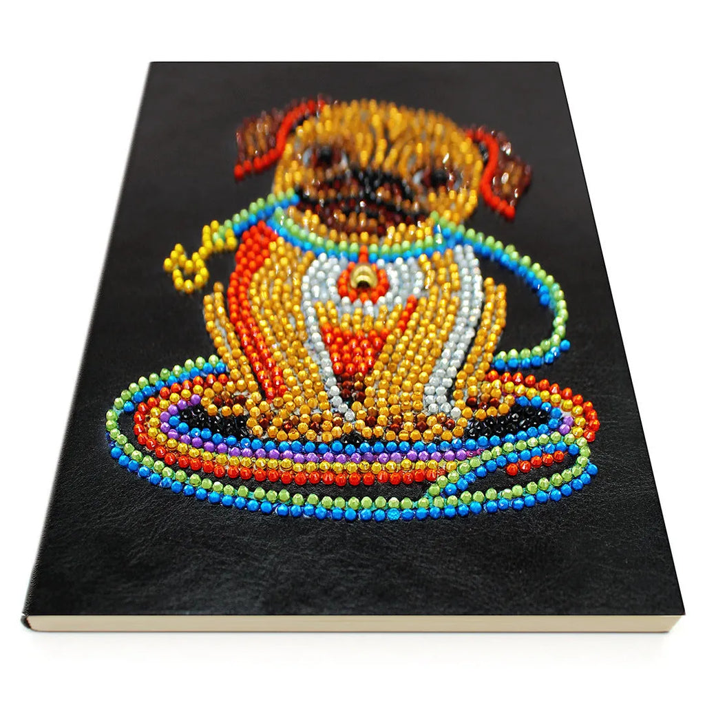 Black A5 DIY diamond painting notebook with 50 pages for design planning