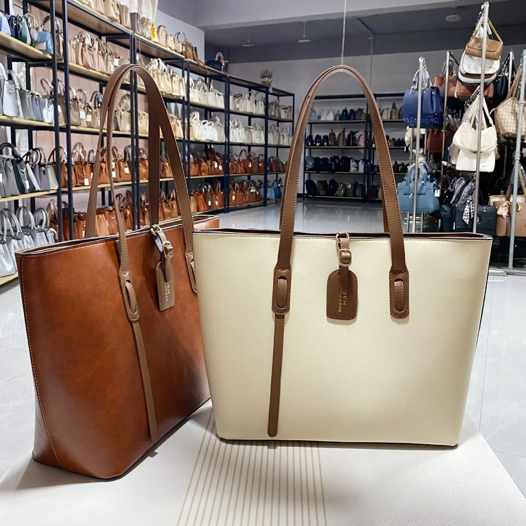 PU leather pattern shoulder messenger bag, 32x13x27cm bucket bag with zip pockets and six colour options