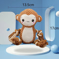Lion and monkey plush squeaky dog toys bundle for medium and large dogs