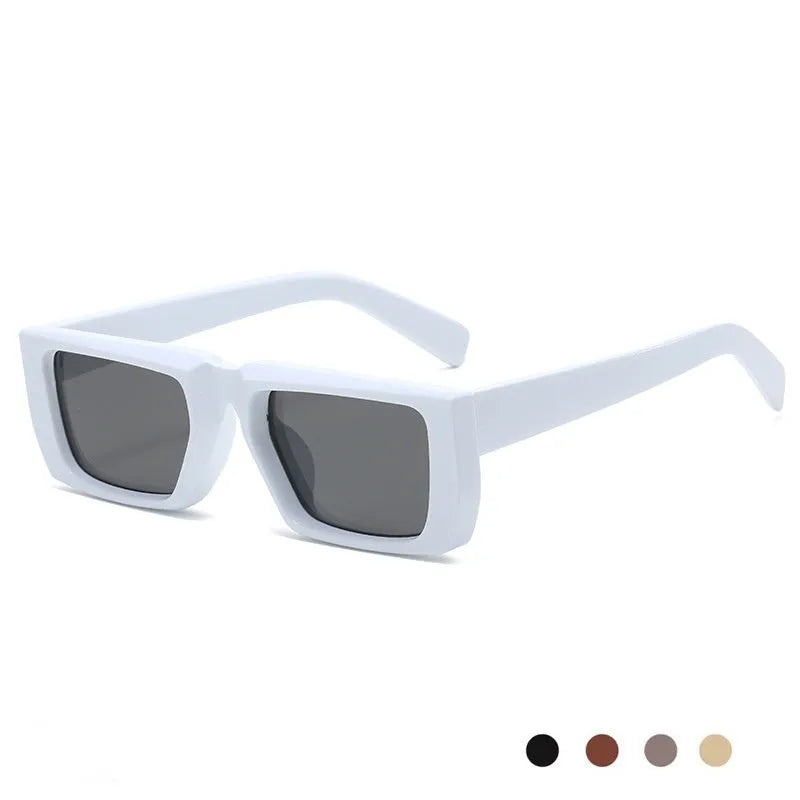 Special-shaped sunglasses with Y2K street style aesthetic in various colour options showing full-frame design