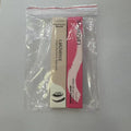 White eyelash growth liquid with applicator brush for lash thickening