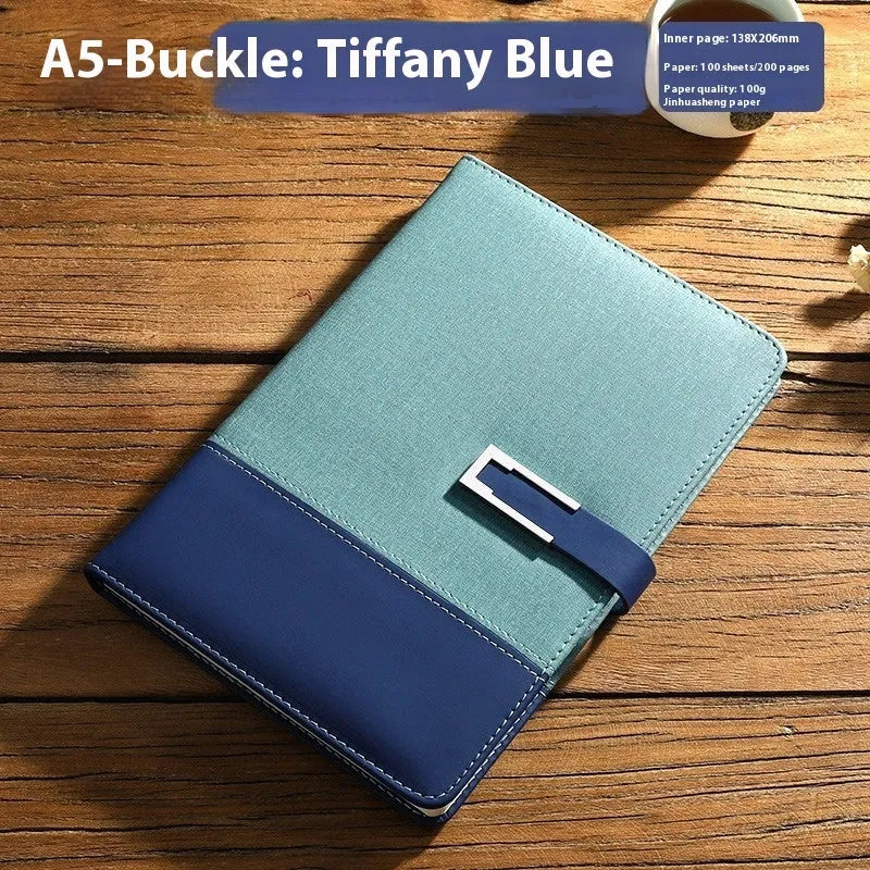 A5 soft leather notebook in multiple colours with wood-free paper pages