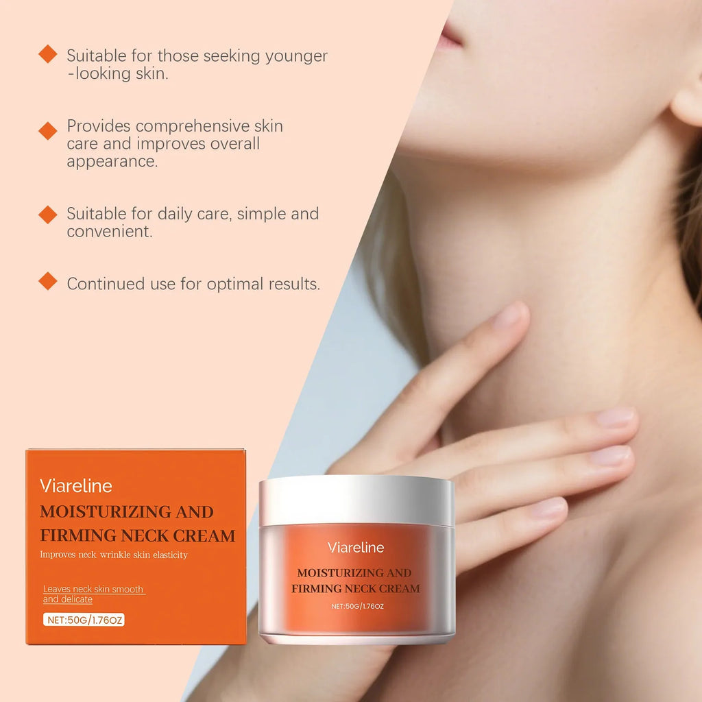Daily neck contour skin moisturising care cream in 50g jar with 6.3cm packaging