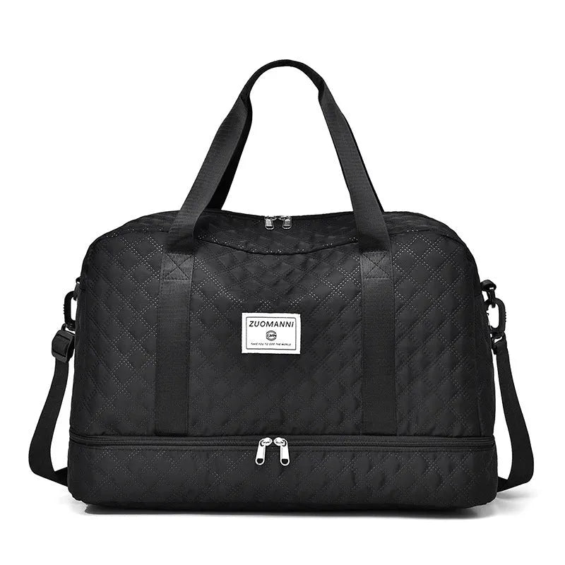 Oxford cloth large capacity buggy travel bag in a choice of colours including black and haze blue.