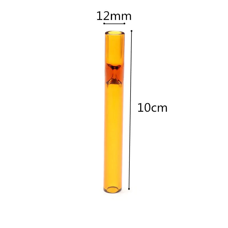 Clear straight glass telescopic smoke pipe suction nozzle for water pipes