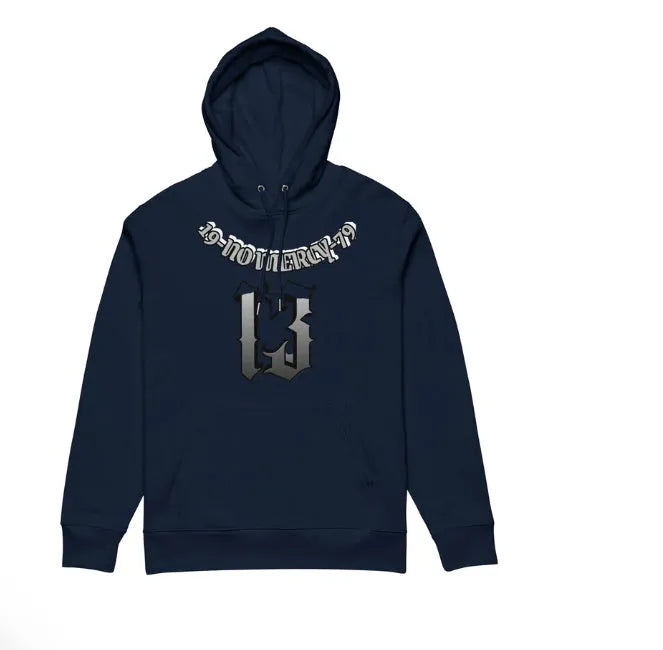 Man wearing a beige fleece-lined hooded pullover jumper, loose fit, suitable for casual or team wear.