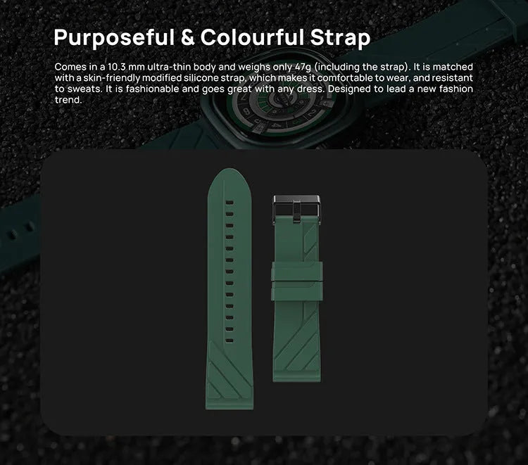 Smart bracelet sports watch with touchscreen display and silicone wristband in three colour options