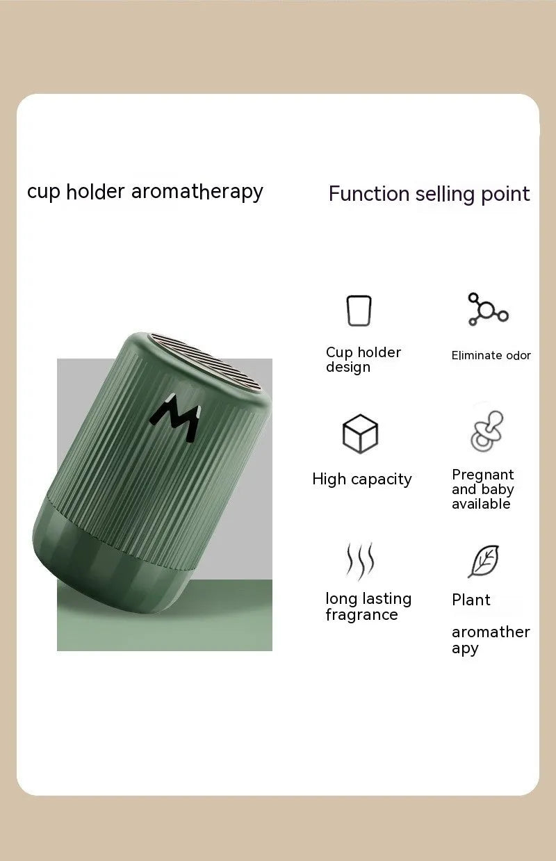 Solid car aromatherapy decoration cup measuring 10x6cm with Ai Meng format design