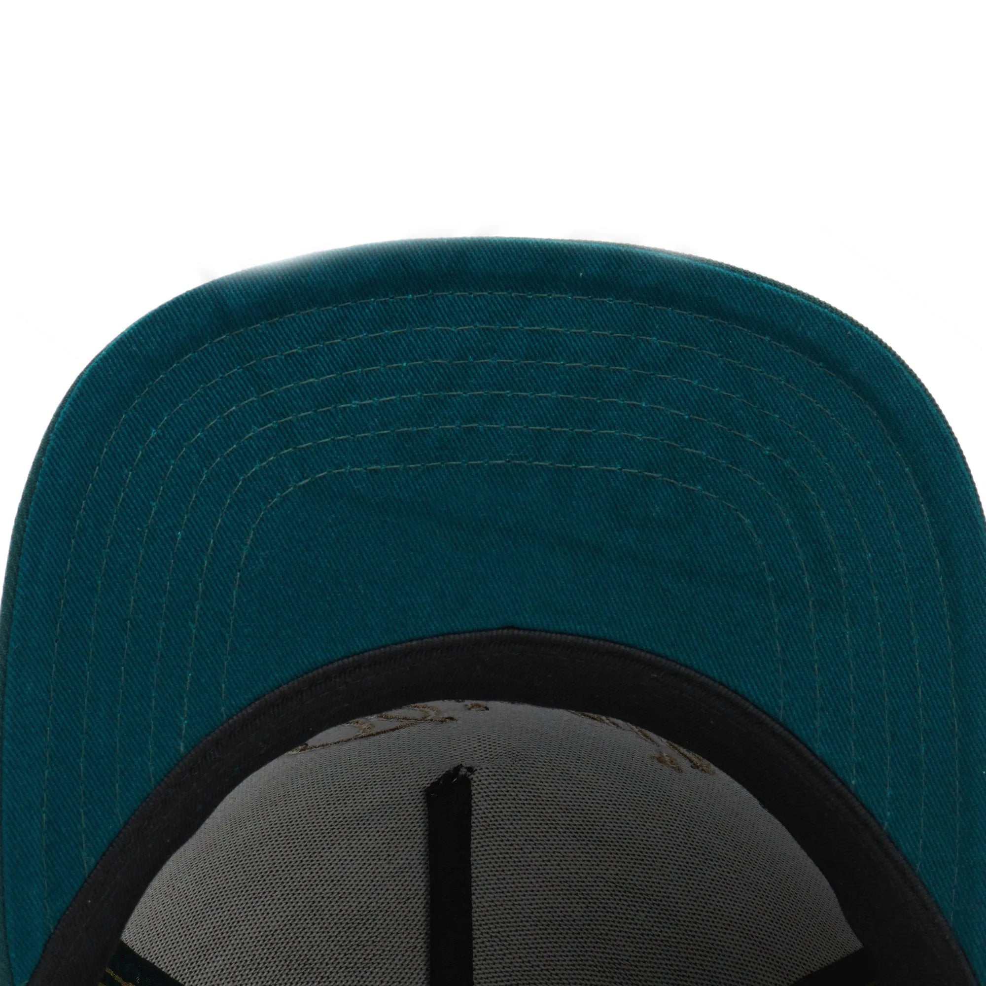 Black canvas embroidered baseball cap with dome shape and adjustable back closure