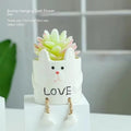 Ceramic hanging foot flowerpot in cartoon style for succulents and desktop plants