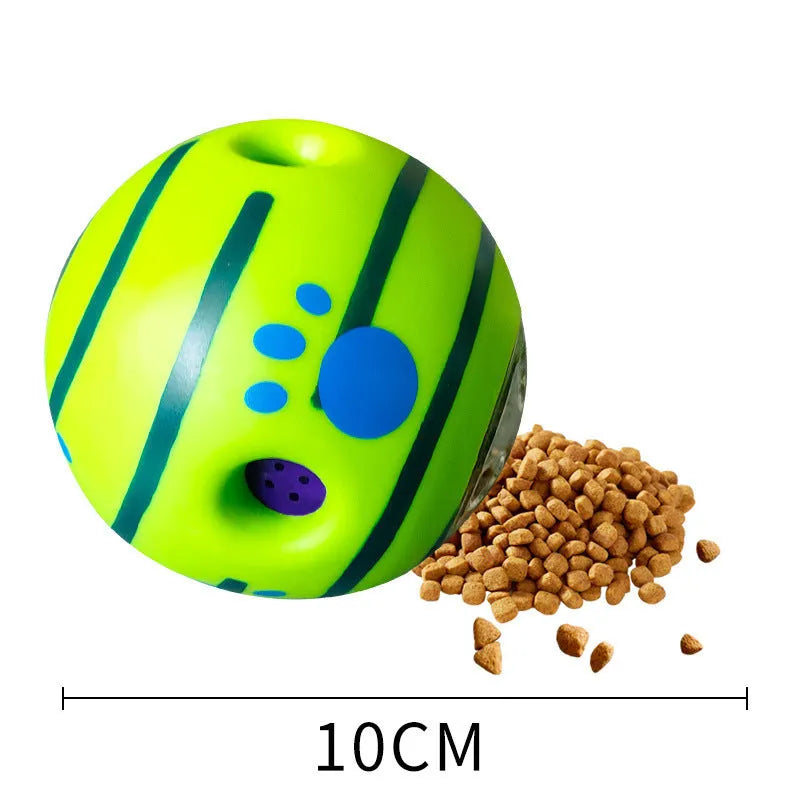 Bite-resistant PVC food dropping ball dog toy in 10cm size for slow feeding enrichment