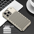Aluminum alloy spring fastener aromatherapy phone case for Apple iPhone with frosted finish and magnetic suction