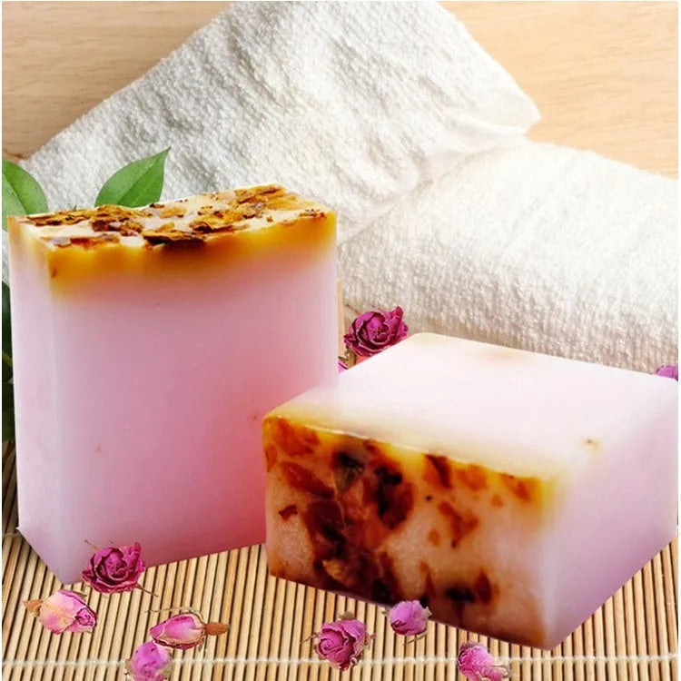 Handmade Thai honey cold process soap bar with coconut oil, olive oil, and golden chamomile extract