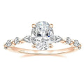 Silver geometric zircon ring on white background, available in gold and rose gold finishes