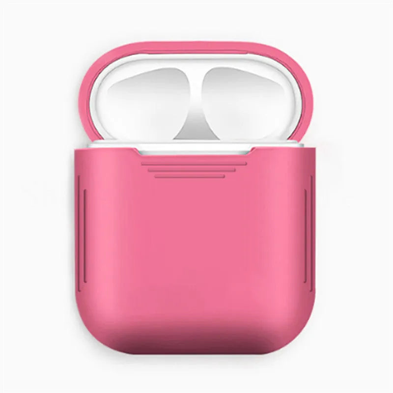 Silicone shockproof case for AirPods with anti-lost rope in five colour options