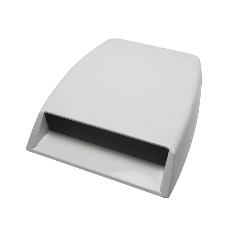 Black ABS plastic simulated car air vent decoration accessory with realistic dimensions.
