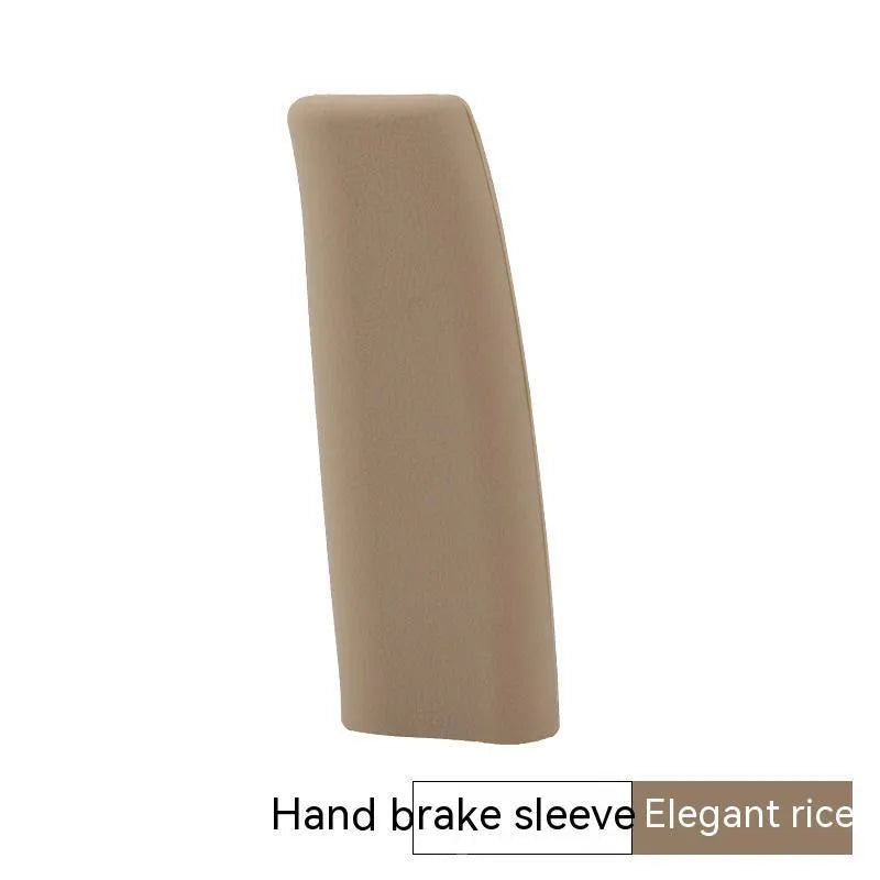 Universal silicone handbrake sleeve for cars in black, gray, beige, red, and blue colours