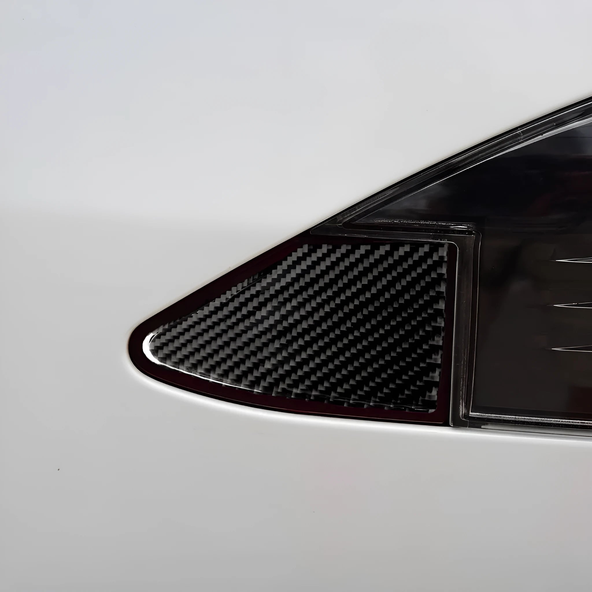 Carbon fibre texture decorative sticker for vehicle USB charging port panel with 3M adhesive backing