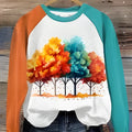 Green women's hoodie with 3D digital cartoon character printing, pullover style with regular sleeves